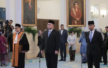 Presiden Prabowo Subianto resmi melantik Arif Satria sebagai Kepala Badan Riset dan Inovasi Nasional (BRIN) di Istana Negara