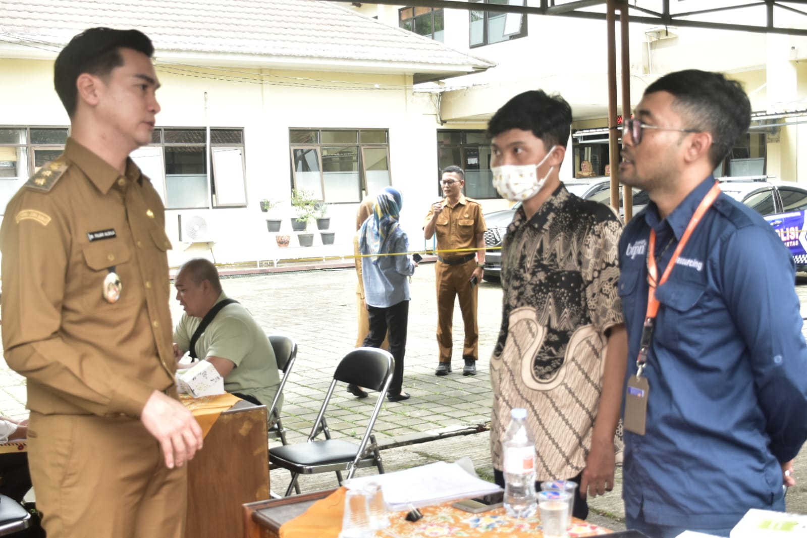Wabup Fajar Monitoring Mini Job Fair Sumedang