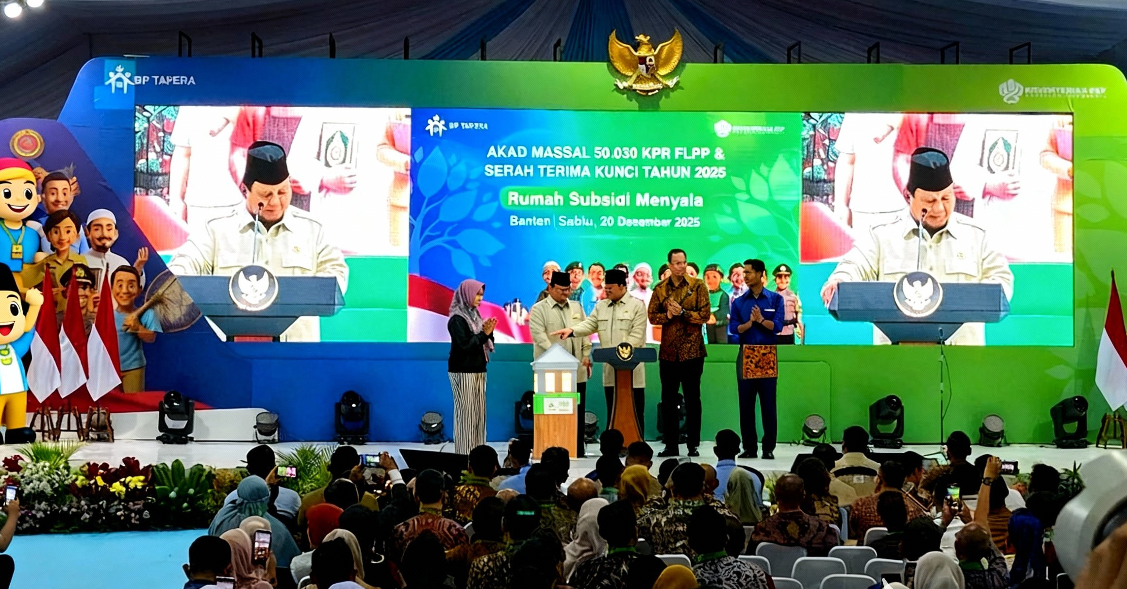 Presiden Prabowo Resmikan Akad Massal 50 Ribu Rumah Subsidi