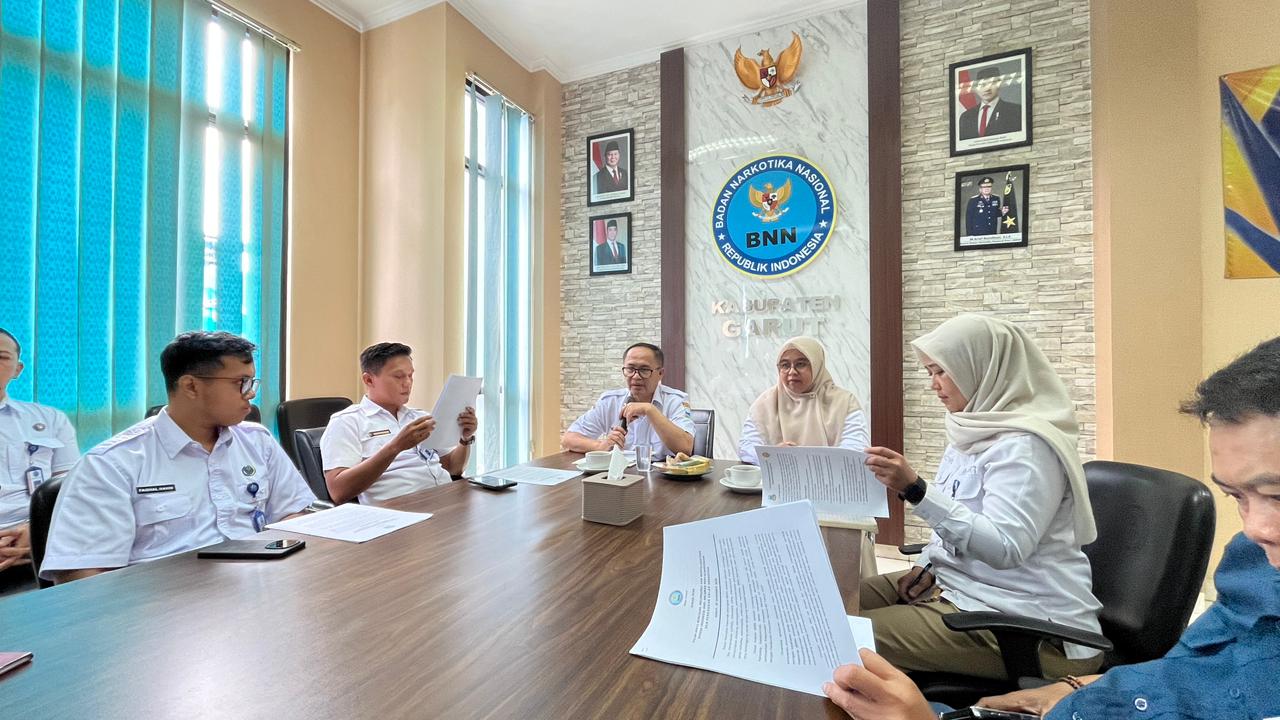 Badan Narkotika Nasional Kabupaten (BNNK) Garut menyelenggarakan kegiatan Press Release akhir