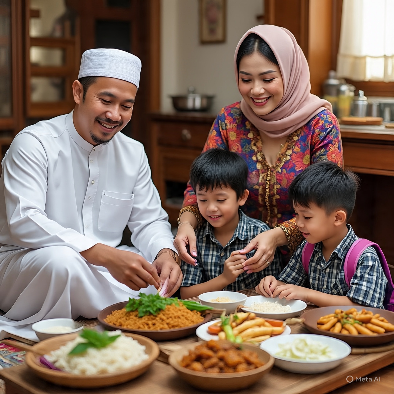 Ilustrasi Keluarga Muslim