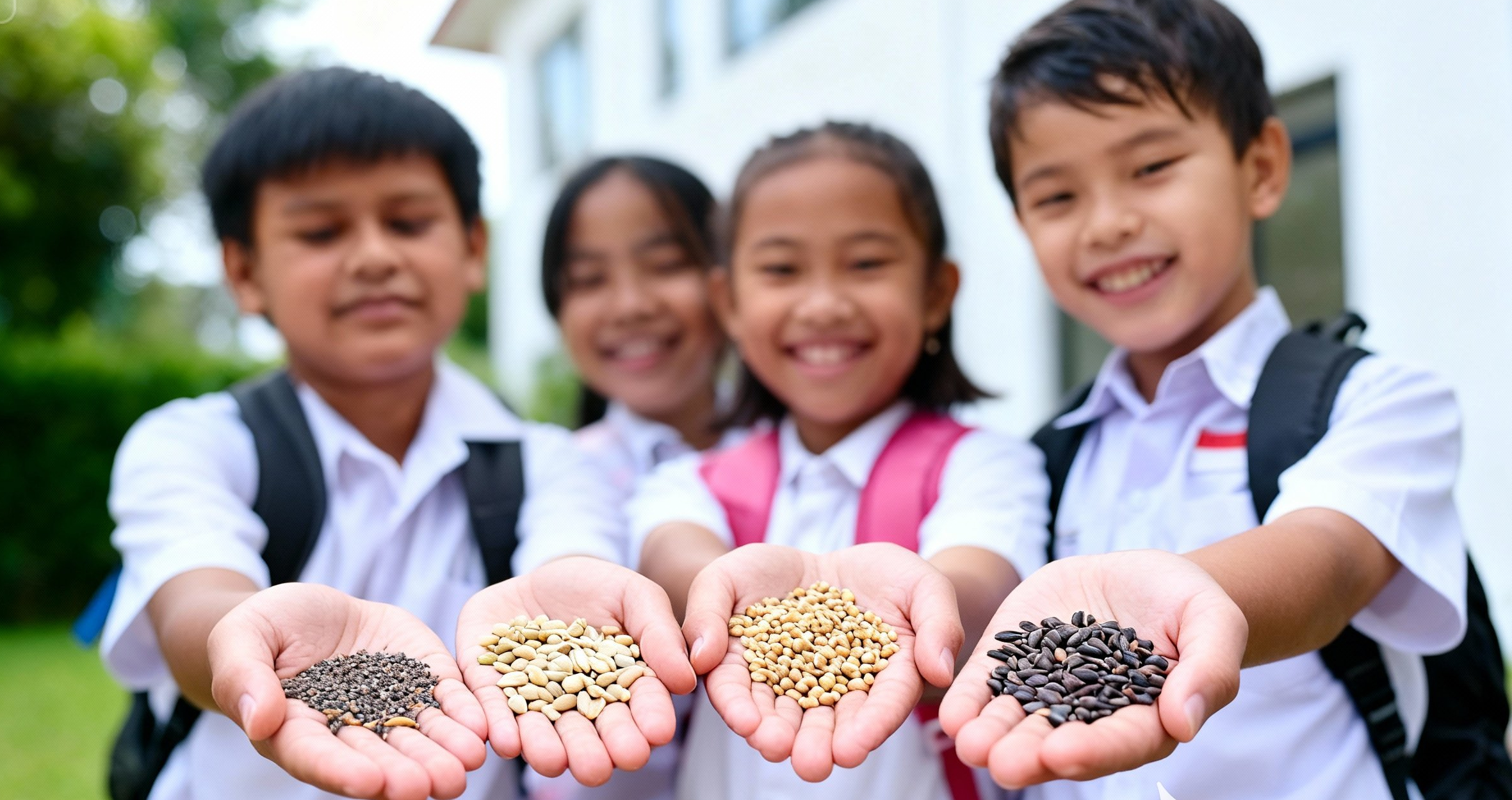 Siswa Bandung Kumpulkan Biji-biji Buah Untuk DItanam