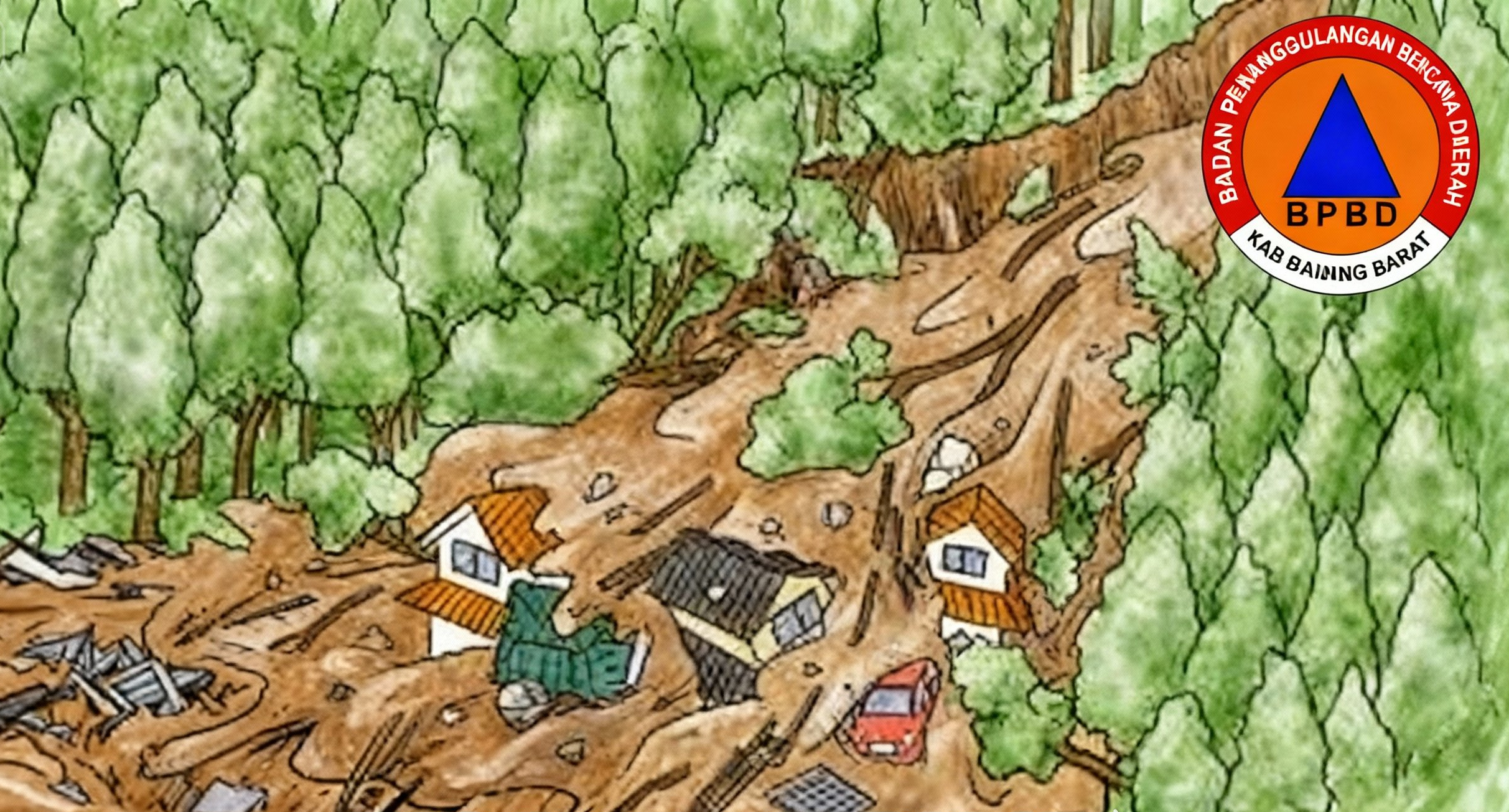 Longsor di Kabupaten Bandung Barat