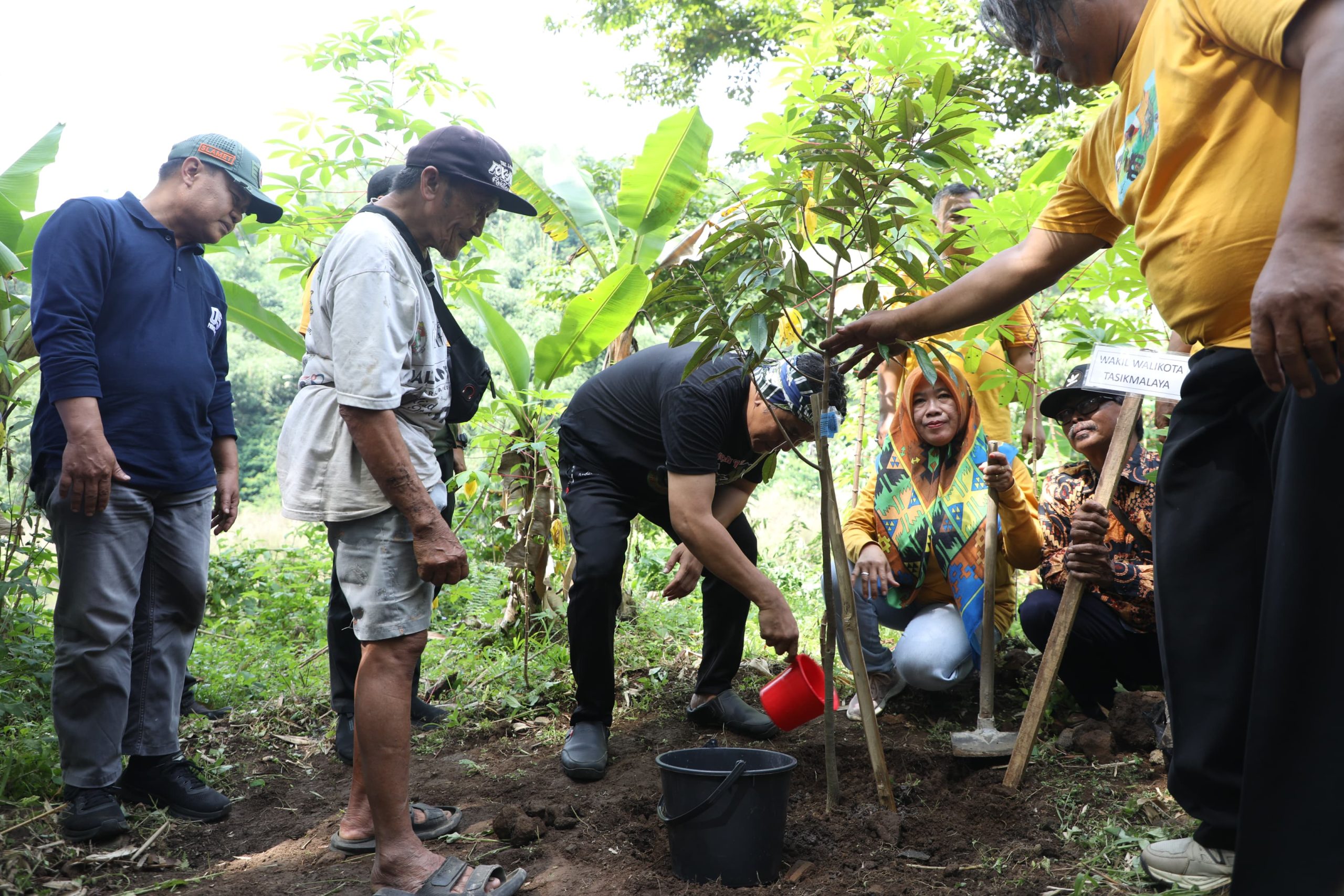 Penanaman Pohon oleh Wakil Walikota Tasik Dicky Candra