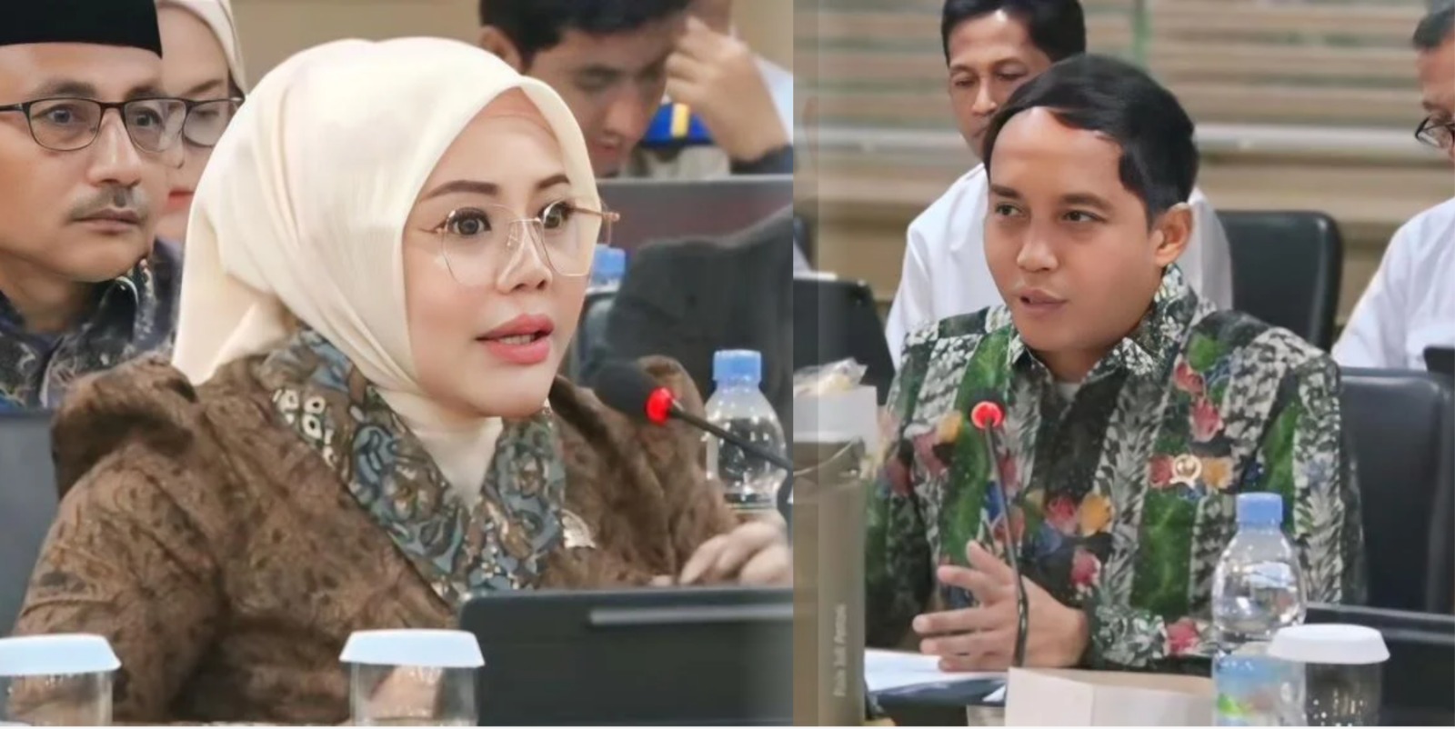 Anggota DPD RI Aanya Rina Casmayanti (kiri) Menteri Kehutanan Raja Juli Antoni (kanan)