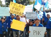 Ratusan Buruh Geruduk PT Starcomgistic Tolak PHK