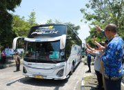 Dinas Perhubungan (Dishub) Kabupaten Bandung melaksanakan program mudik gratis, yang dilepas langsung oleh Bupati Bandung Dadang Supriatna di Dome Bale Rame Soreang