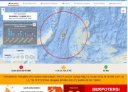 Tangkapan Layar Info BMKG Tentang Gempa Bitung Sulut