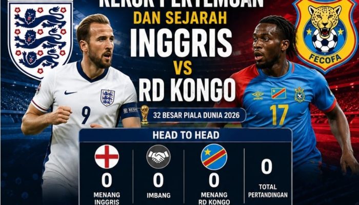 Inggris Diunggulkan Hadapi RD Kongo di Babak 32 Besar Piala Dunia 2026