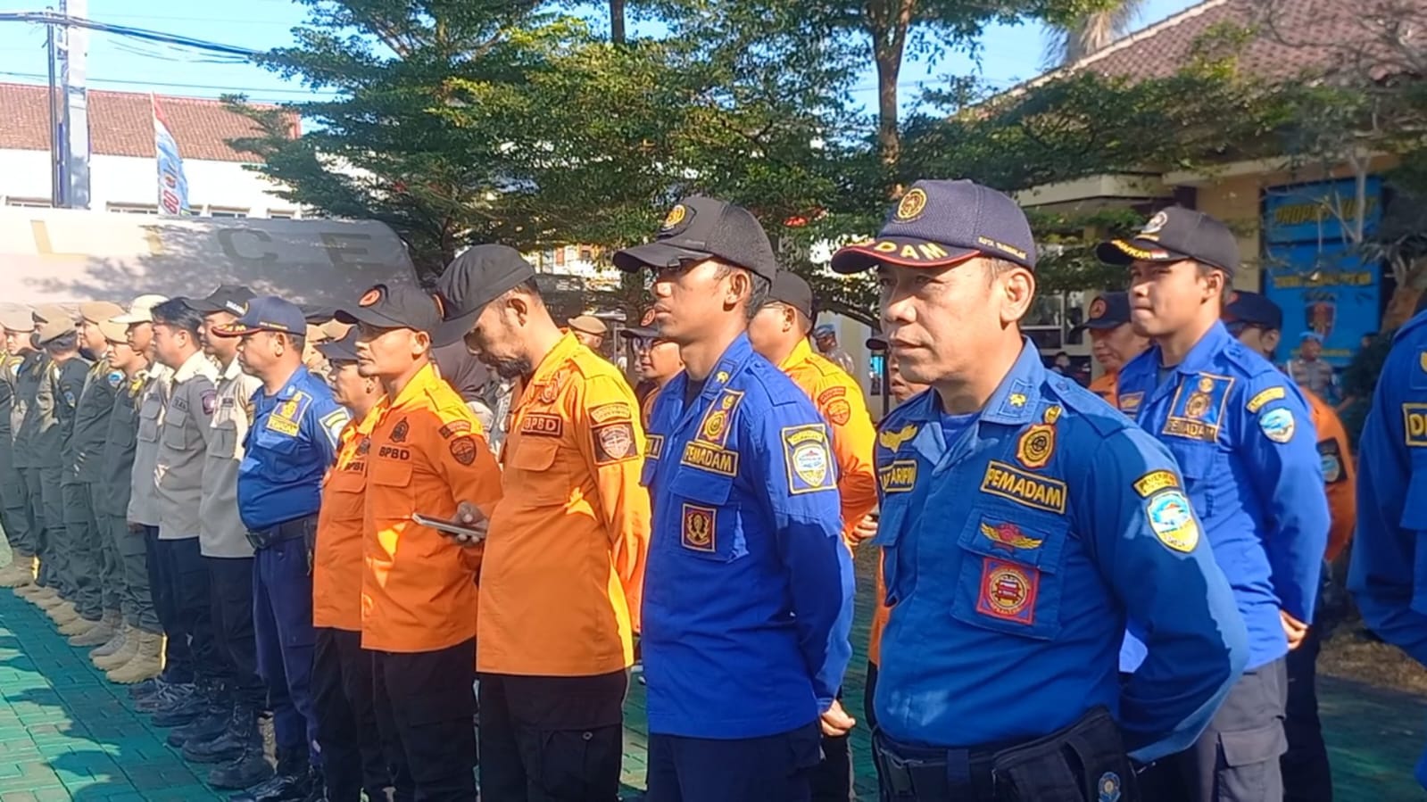 BPBD Kota Tasikmalaya saat mengikuti apel gabungan di Mapolres Tasikmalaya Kota