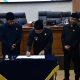 Bupati Sumedang Dony Ahmad Munir saat menghadiri Rapat Paripurna penandatanganan Nota Kesepakatan KUA-PPAS Tahun Anggaran 2027 bersama pimpinan DPRD Sumedang di ruang sidang paripurna, Senin (10/8/2026).