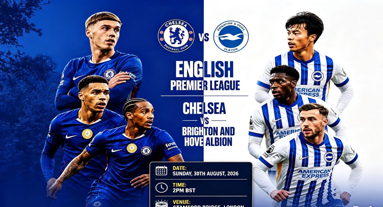 Chelsea bersiap menghadapi Brighton & Hove Albion pada pekan kedua Premier League 2026/2027 di Stamford Bridge, London.