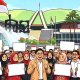 Demo kritik dan dukung program pemerintah di DPR RI hari ini