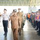Bupati Bandung Dadang Supriatna (KDS) memberikan amanat saat memimpin Apel Kesiapsiagaan Kekeringan dan Karhutla Tingkat Kabupaten Bandung Tahun 2026 di Dome Balerame, Selasa (11/8/2026).