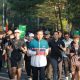 Bupati Bandung Dadang Supriatna saat Road to Bandung Bedas Run 2026 di Soreang, Kabupaten Bandung.