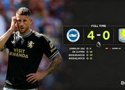 Tragedi Aston Villa vs Brighton! Dihantam 4 gol, kartu merah Joao Gomes, & bunuh diri Lindelof di pekan 1 Premier League.