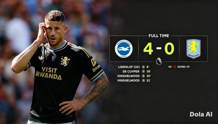 Mimpi Buruk Aston Villa: Dihajar 4 Gol, Kartu Merah, plus Own Goal!