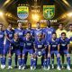 Pemain Persib Bandung bersiap menghadapi Persebaya Surabaya pada final Piala Presiden 2026 di Stadion Kapten I Wayan Dipta.
