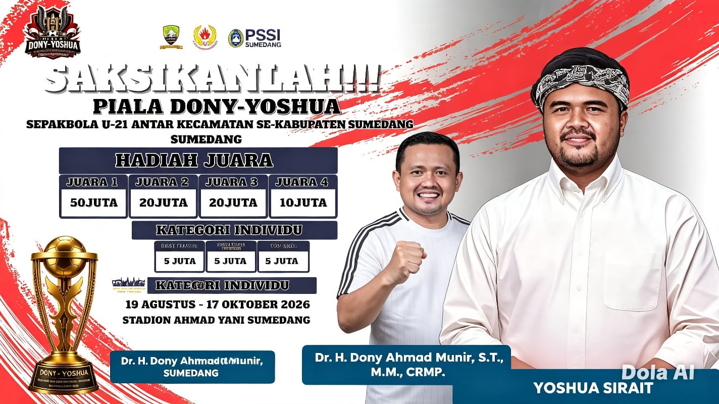Piala Dony-Yoshua U-21 Sumedang digelar 19 Agustus–17 Oktober 2026