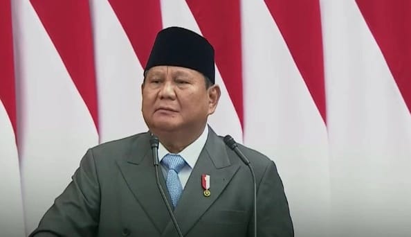 Presiden RI Prabowo Subianto saat Membacakan Pidato Kenegaraan di Gedung MPR RI