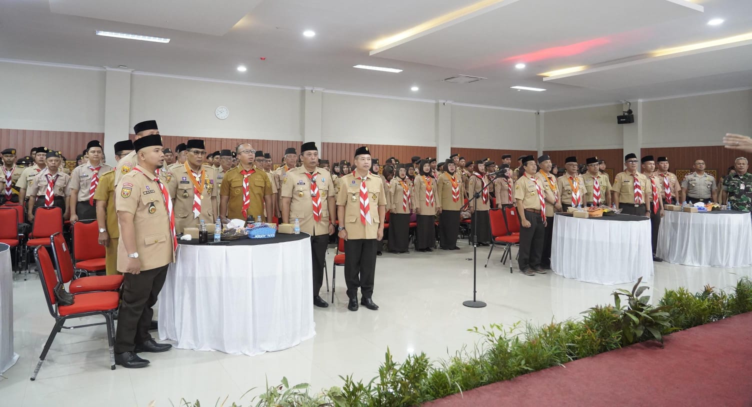 Puncak Hari Pramuka ke-65 Kota Tasikmalaya di Aula Bappelitbangda, dihadiri Wali Kota Viman Alfarizi Ramadhan.