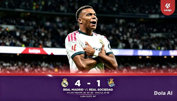 Mbappe Hat-trick, Real Madrid Bantai Sociedad 4-1!