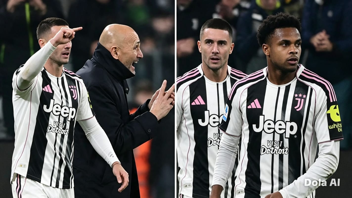 Pelatih Juventus Luciano Spalletti tampak memberikan instruksi kepada para pemainnya selama sesi latihan pra-musim 2026/2027