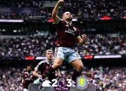 Pemain Aston Villa merayakan kemenangan 3-2 atas Tottenham Hotspur pada pekan kelima Premier League 2026/2027.