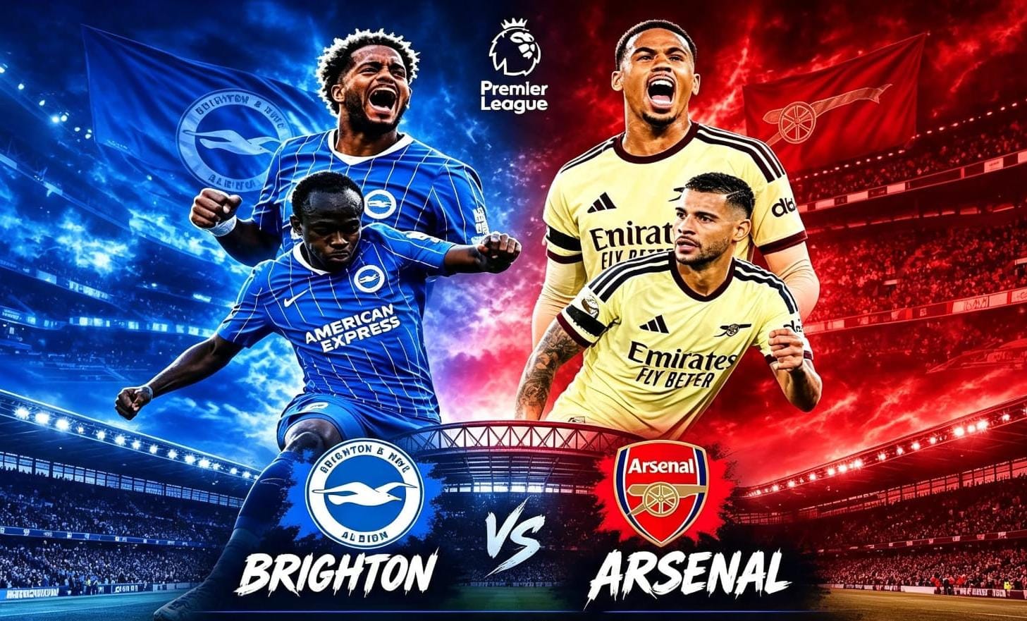 Arsenal akan bertandang ke markas Brighton & Hove Albion di Stadion Falmer, Sabtu (19/9/2026), dengan modal rekor sempurna empat kemenangan beruntun.