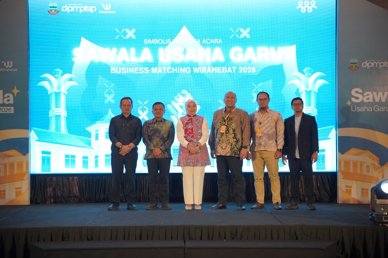 Wakil Bupati Garut, Putri Karlina, menghadiri Business Matching Wirahebat 2026 di Ballroom Hotel Santika, Jalan Cipanas Baru, Kecamatan Tarogong Kaler, Kabupaten Garut