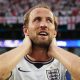 Ekspresi kapten Inggris Harry Kane usai eksekusi penaltinya membentur mistar, mengawali kebangkitan Spanyol pada laga pembuka UEFA Nations League di Stadion Wembley.