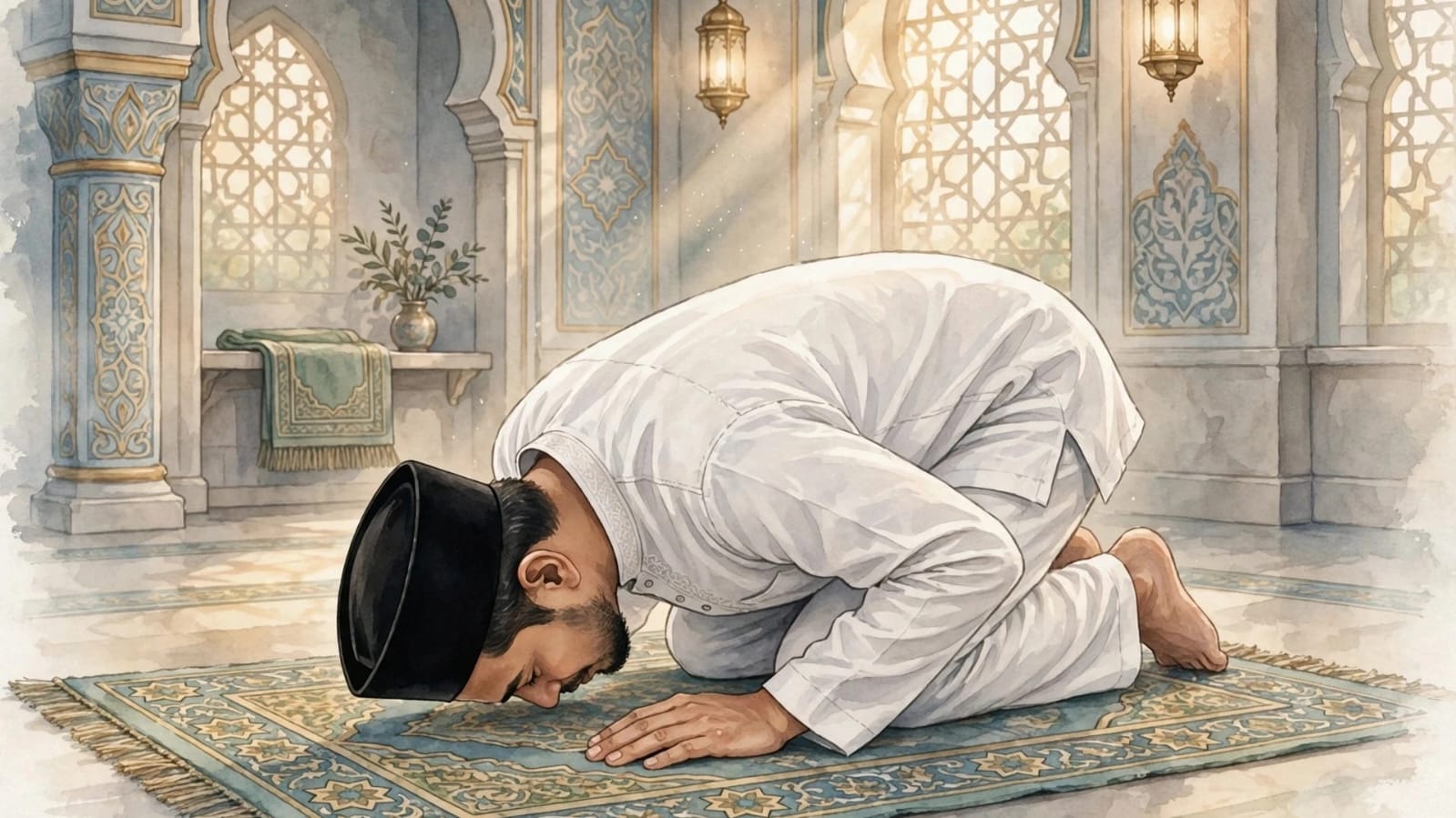 Seorang Muslim Hendak Sujud dalam Sholat