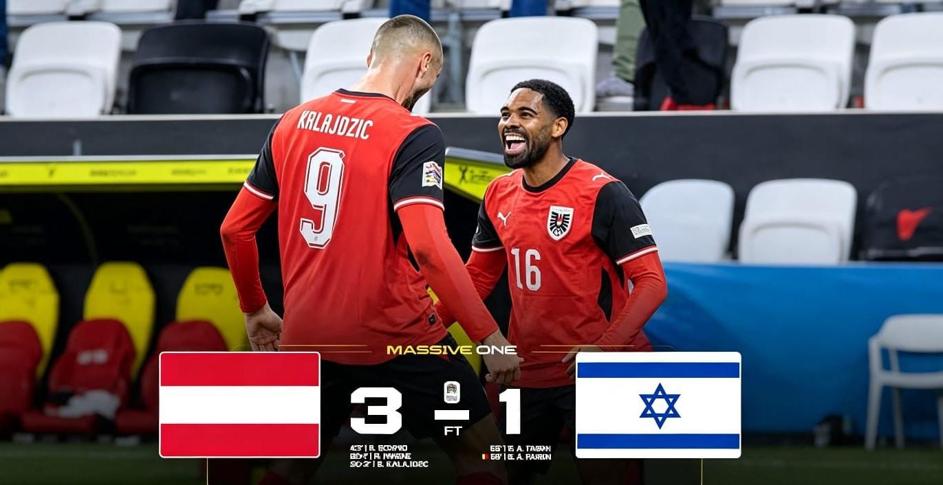 Austria mengalahkan Israel 3-1 dalam laga pembuka Grup G Liga Negara UEFA 2026/2027, Jumat (25/9/2026).