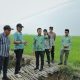 Bupati Bandung Dadang Supriatna meninjau saluran irigasi Cigugur di Desa Ciheulang, Kecamatan Ciparay.