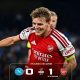 Martin Ødegaard merayakan gol kemenangan Arsenal saat menghadapi Napoli di Liga Champions 2026/2027.