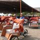 Penyaluran 220 becak listrik bantuan Presiden kepada pengemudi becak di Kabupaten Sumedang