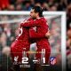 Dominik Szoboszlai merayakan gol Liverpool saat menghadapi Atlético Madrid di Liga Champions