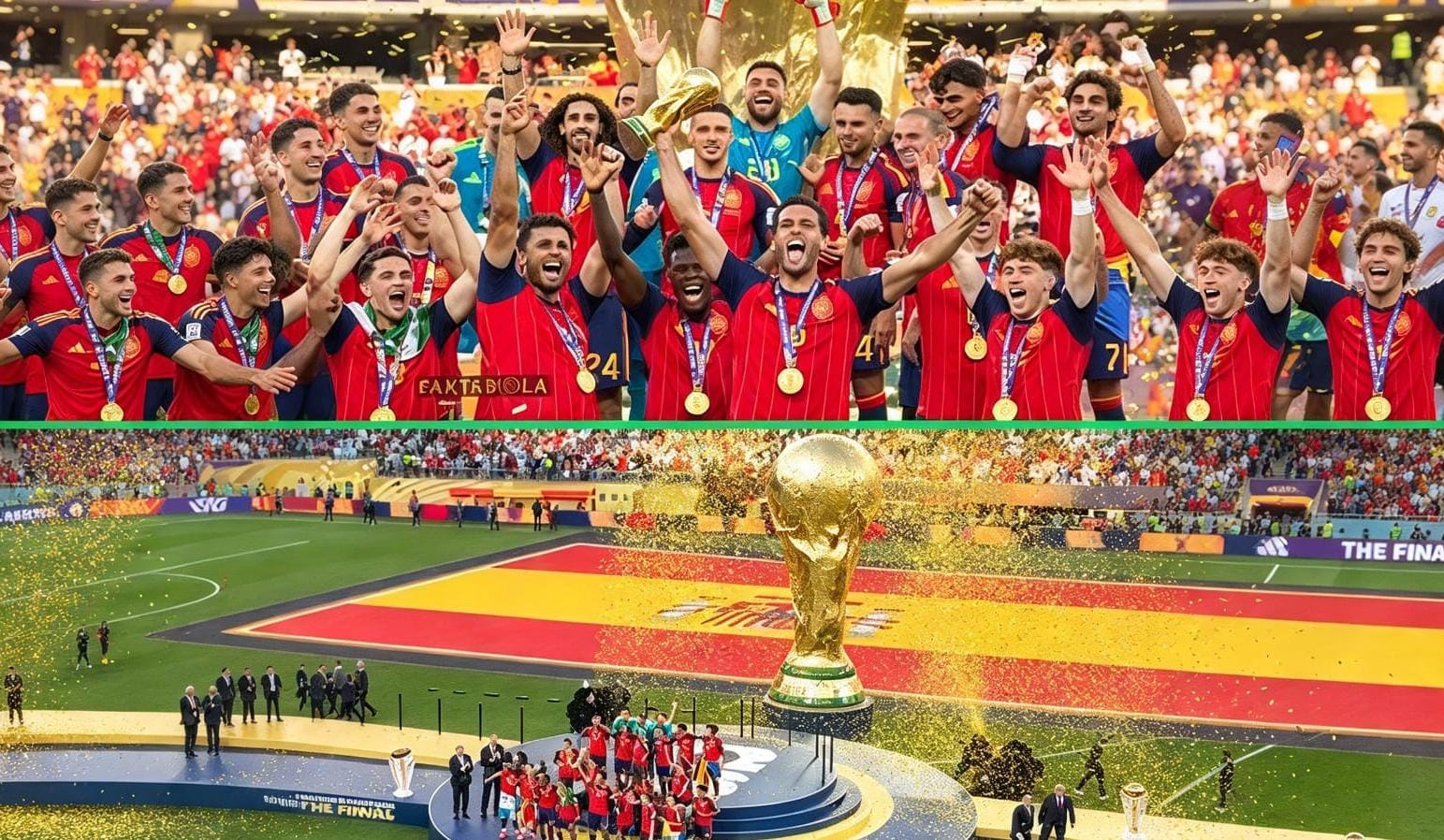 Ilustrasi Timnas Spanyol merayakan rekor 40 pertandingan tak terkalahkan