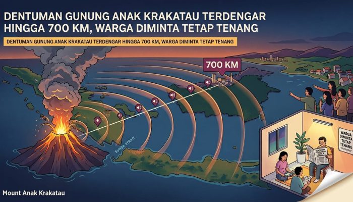 Dentuman Gunung Anak Krakatau Terdengar hingga 700 Km, Warga Diminta Tetap Tenang