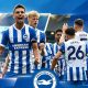 Ekspresi kegembiraan para pemain Brighton saat merayakan gol di Liga Inggris musim 2026/2027.