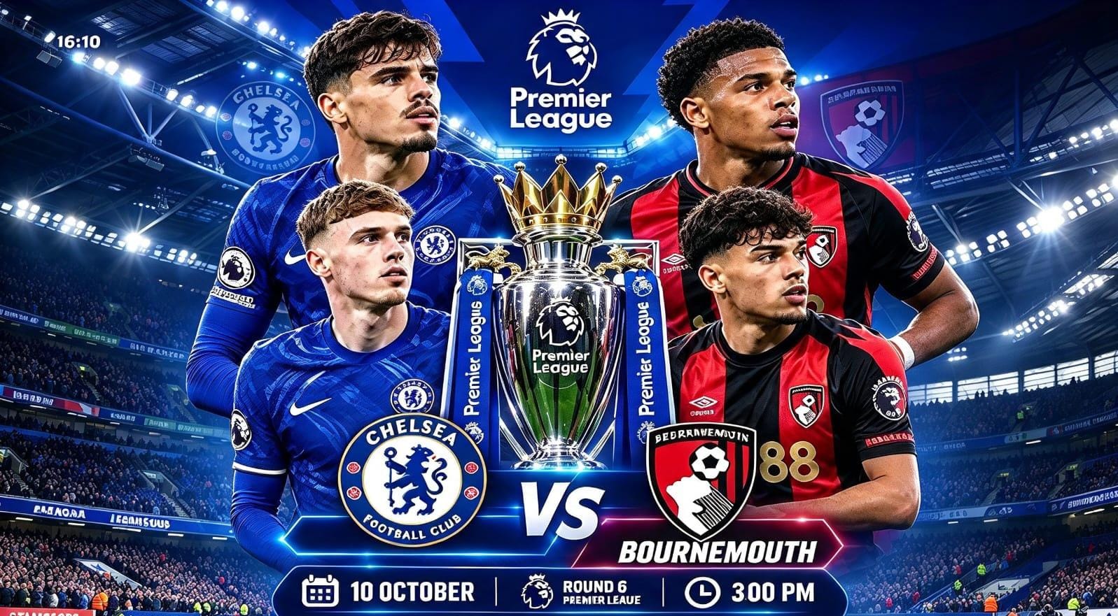 Chelsea akan menjamu Bournemouth di Stamford Bridge, London, Sabtu (10/10/2026) pukul 21.00 WIB.