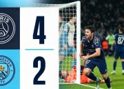 Paris Saint-Germain mengalahkan Manchester City 4-2 di Stadion Etihad lewat kombinasi serangan balik cepat dan kegagalan taktik high defensive line Enzo Maresca