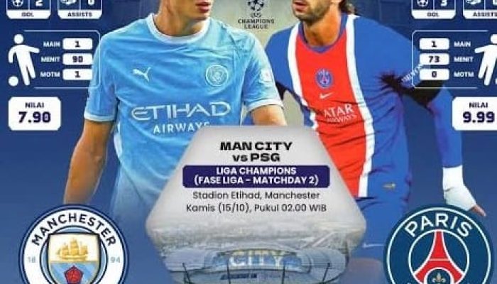 City vs PSG di Etihad, Duel Dua Raksasa Finansial