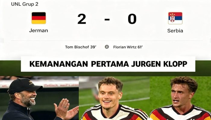 Kemenangan Pertama Klopp, Jerman Bungkam Serbia 2-0