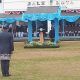 Upacara peringatan Hari Jadi ke-25 Kota Tasikmalaya di Lapangan Bale Kota Tasikmalaya.