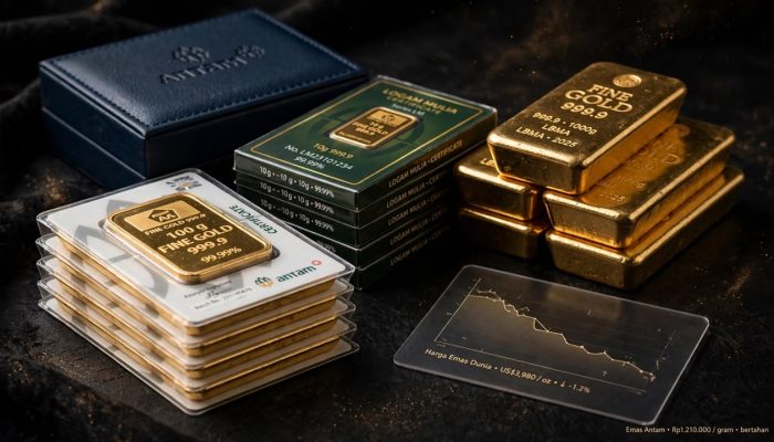 Emas Dunia Anjlok di Bawah US$4.000, Antam Malah Naik!