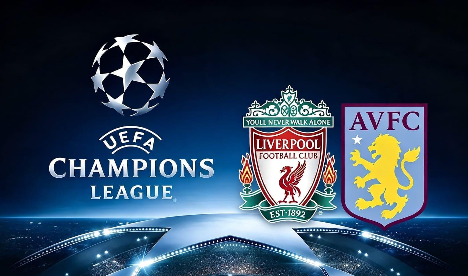 Ilustrasi Prforma Liverpool dan Aston Villa di Liga Chapions