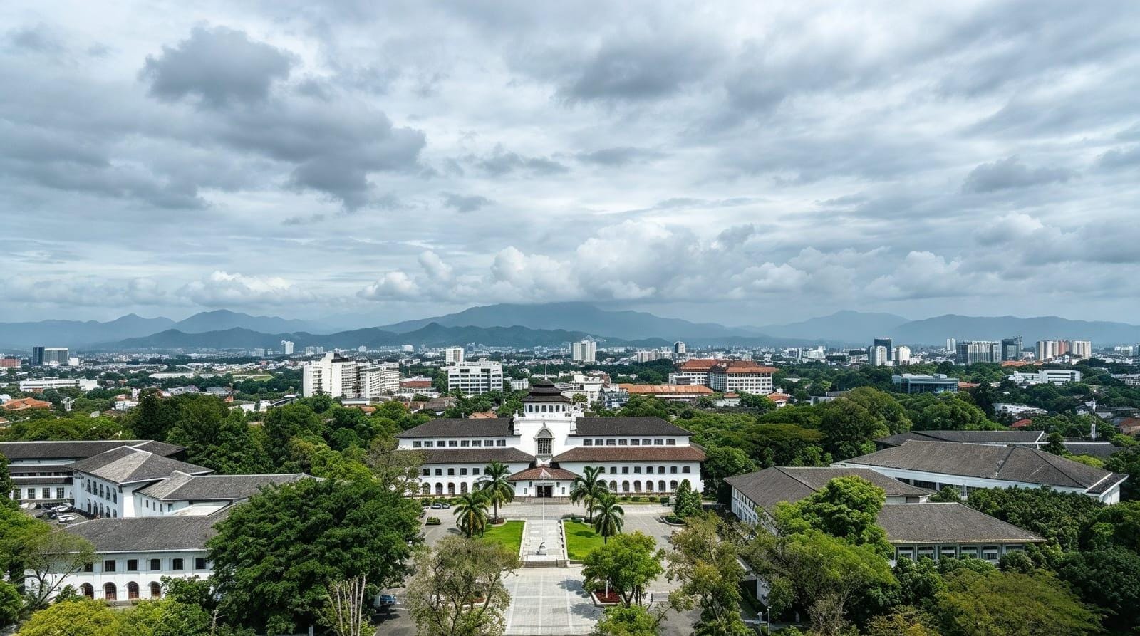 Ilustrasi Kota Bandung Berawan