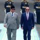Presiden RI Prabowo Subianto menyambut kedatangan Presiden Mesir Abdel Fattah el-Sisi dalam kunjungan kenegaraan di Istana.