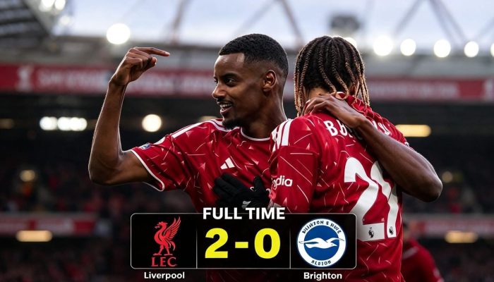 Sengatan Kilat di Anfield! Liverpool Bungkam Brighton 2-0